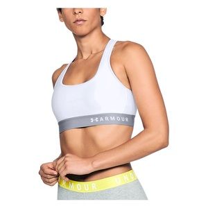 Women’s Under Armour Mid Crossback Sports Bra White